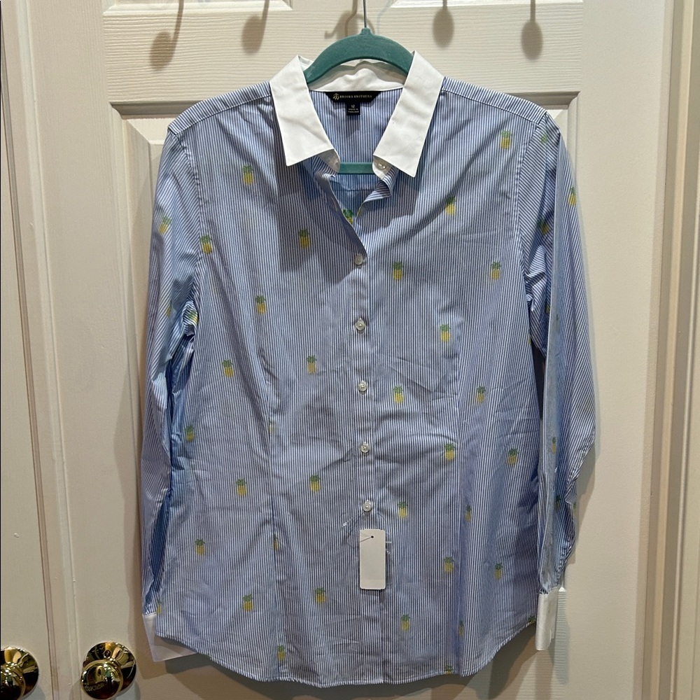 Brooks Brothers Striped Pineapple Oxford Shirt
